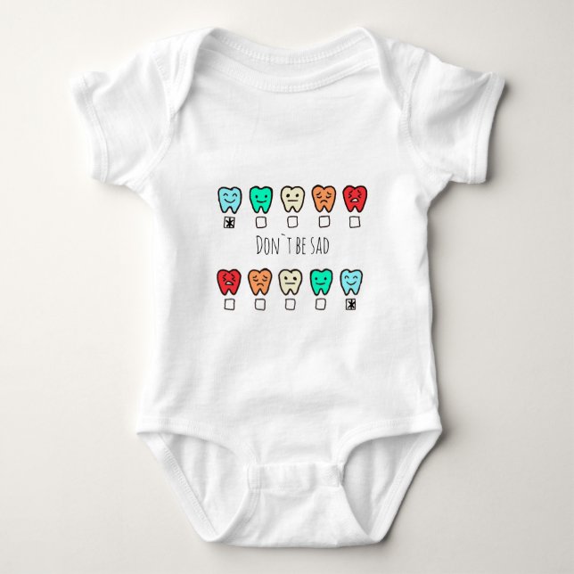 "My First Smile" Cute Tooth Baby Bodysuit - Funny  (Front)