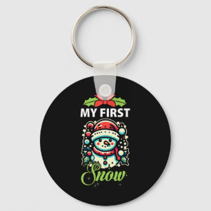 My First Snow Cute Snowman Winter Xmas Christmas  Key Ring