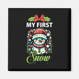 My First Snow Cute Snowman Winter Xmas Christmas Magnet