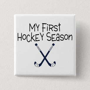 My First Soccer Season (Hockey Sticks) 15 Cm Square Badge