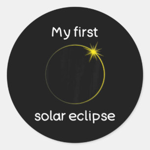 My First Solar Eclipse Shirt Boys Girls 2024 Solar Classic Round Sticker