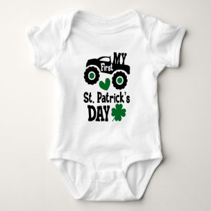 My First St. Patrick’s Day Monster Truck Baby Bodysuit
