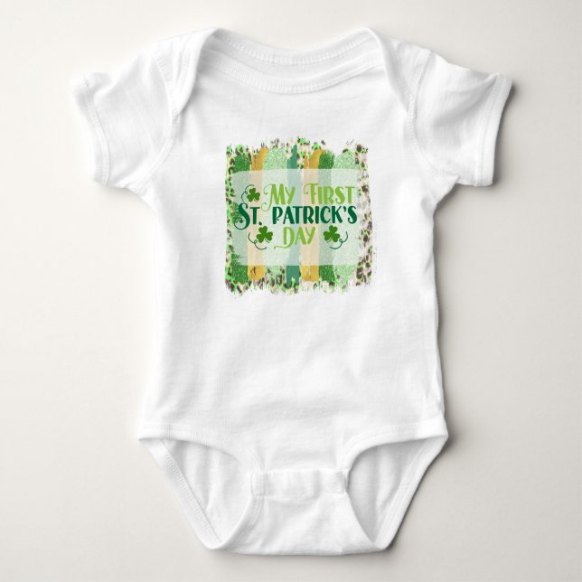 My First St. Patricks Day  Baby Bodysuit (Front)