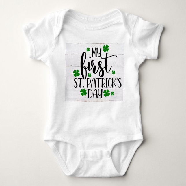 My First St. Patricks Day Baby Bodysuit (Front)