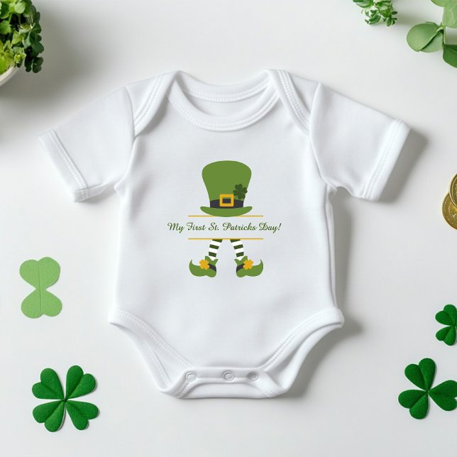 "My First St. Patrick's Day" Custom Baby Bodysuit ("My First St. Patrick's Day" Custom Baby Bodysuit)