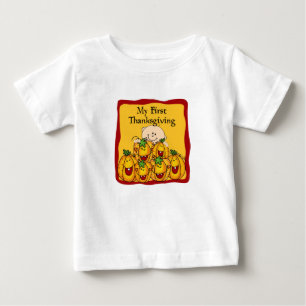 My First Thanksgiving Baby & fall pumpkings T-Shirt