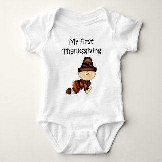 My First Thanksgiving Boy #2 *Creeper* Baby Bodysuit
