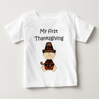 My First Thanksgiving Boy #3 *Long Sleeve T-shirt* Baby T-Shirt
