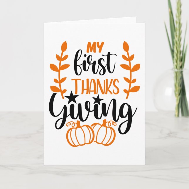 My First Thanksgiving Card (Front)