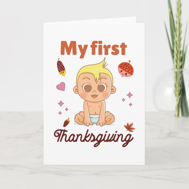 My first Thanksgiving Card (Front)