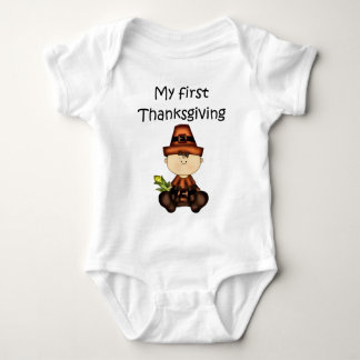 My First Thanksgiving Girl #3 *Creeper* Baby Bodysuit