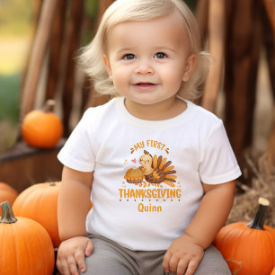 My First Thanksgiving Personalised Baby T-Shirt