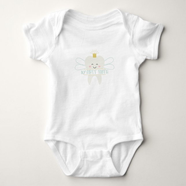 My First Tooth Baby Bodysuit (Front)
