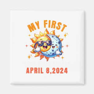 My First Total Solar Eclipse April 8th Toddler Kid Magnet