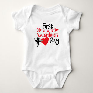 My First Valentine Baby Outfit - Cupid Baby Bodysuit