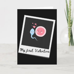 My First Valentine - Funny Adult Valentine Shirt S Card