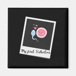 My First Valentine - Funny Adult Valentine Shirt S Magnet