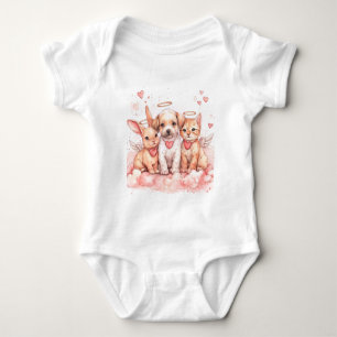 My First Valentine’s Day Outfit   Baby Bunny Bodysuit