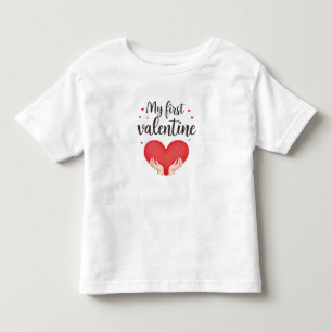 My First Valentine toddler T-Shirt cute heart