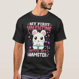 My First Valentine With My Hamster Animal Heart Co T-Shirt