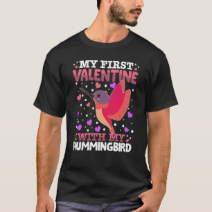 My First Valentine With My Hummingbird Animal Hear T-Shirt