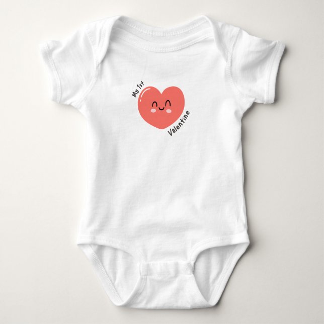 My First Valentine's Day 2026  Baby Bodysuit (Front)