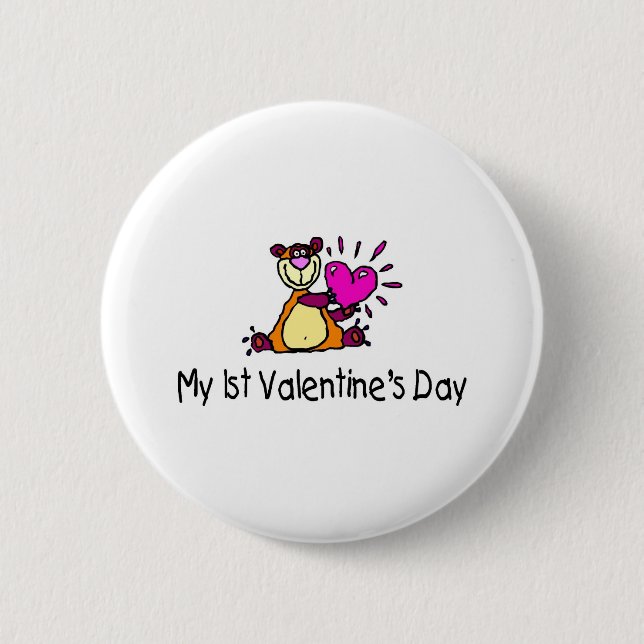 My First Valentines Day 6 Cm Round Badge (Front)