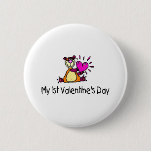 My First Valentines Day 6 Cm Round Badge