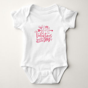 My First Valentines Day Baby Bodysuit