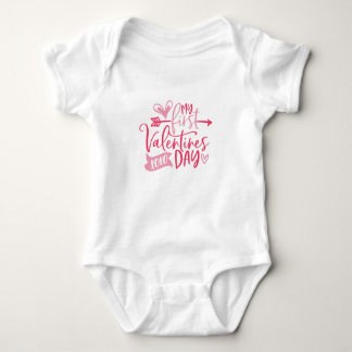 My First Valentines Day  Baby Bodysuit