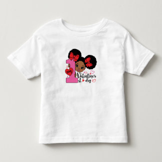 My First Valentine's Day Black Girl  Toddler T-Shirt