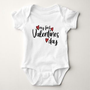 My First Valentine's Day // Cute Valentines Day Baby Bodysuit