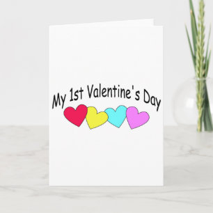 My First Valentines Day Hearts Holiday Card
