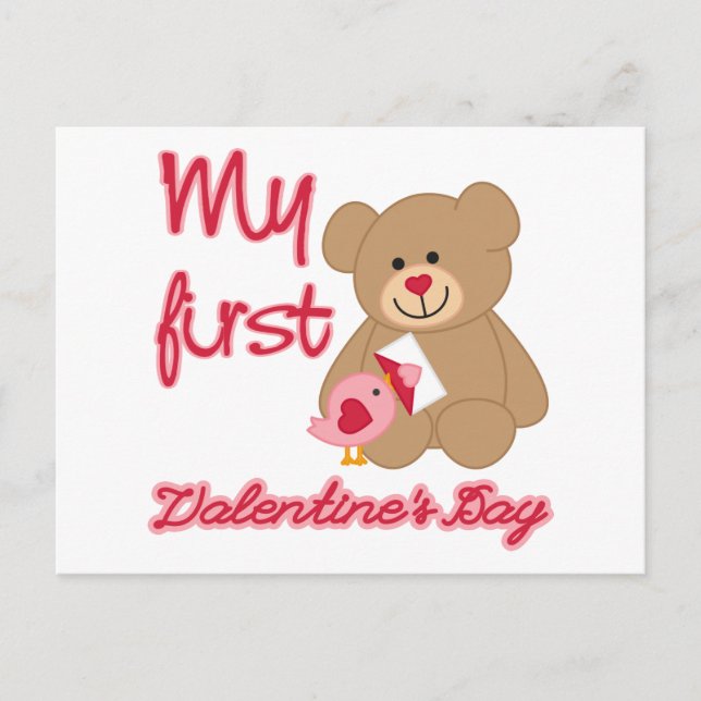 My First Valentine's Day Holiday Postcard (Front)