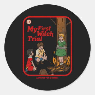 My First Witch Trial Childgame Horror Goth Punk Classic Round Sticker