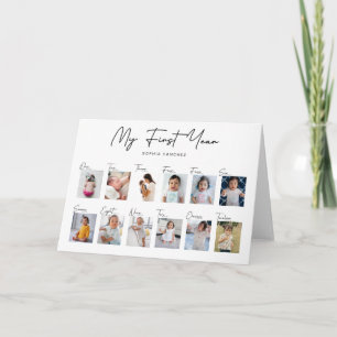 My First Year Photo Collage Card