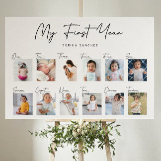 My First Year Photo Collage Print