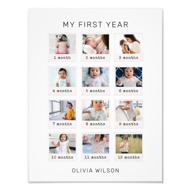 My First Year Photo Print (Front)