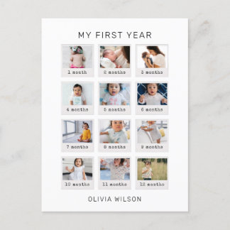 My First Year Postcard