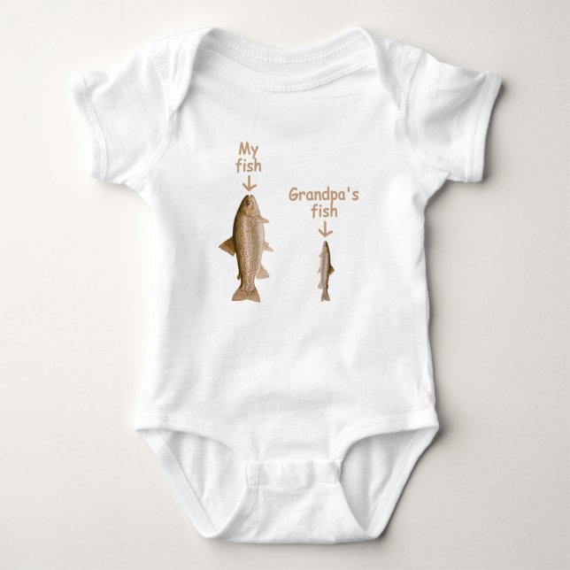 My fish Grandpa's fish Baby Bodysuit (Front)