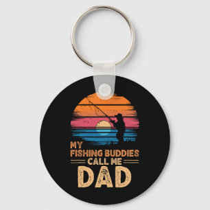 My Fishing Buddies Call Me Dad Retro Vintage Grand Key Ring