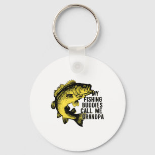 My Fishing Buddies Call Me Grandpa Fun Fish Angler Key Ring
