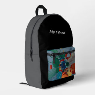 My fitness printed backpack