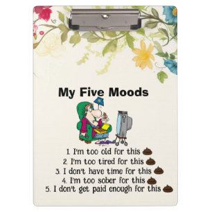 My Five Moods Clipboard