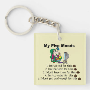 My Five Moods Keychain