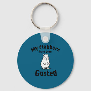 My flabbers have been gasted capybara funny meme  key ring