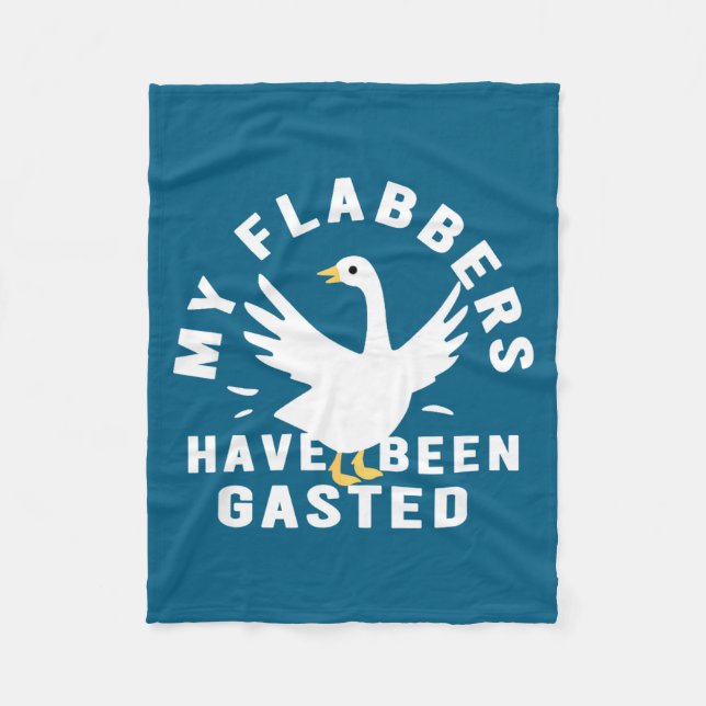 My Flabbers Have Been Gasted Distressed Retro Funn Fleece Blanket (Front)