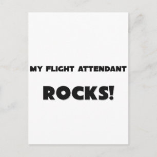 MY Flight Attendant ROCKS! Postcard