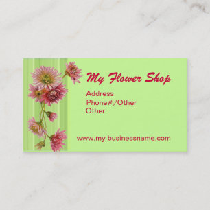 MY FLOWER SHOP by SHARON SHARPE Business Card