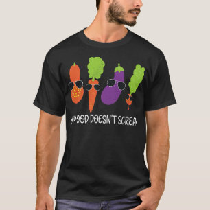 My Food Doesnt Scream Vegetarian Go Vegan Veganism T-Shirt